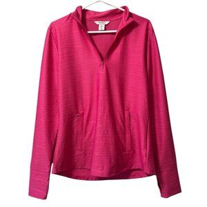 Tommy Bahama Sweater Women Size Large Long Sleeve Mock Golf Tennis Shirt Stretch